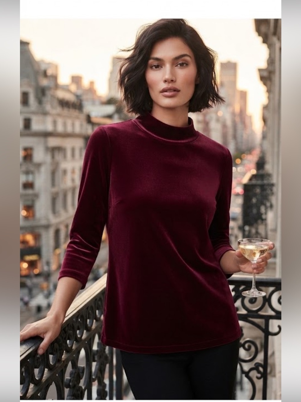 NWT Talbots cowl neck velvet sweater